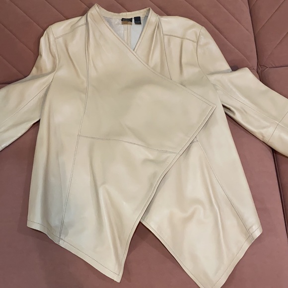 New Eileen Fisher Fisher Project leather jacket - Picture 7 of 14